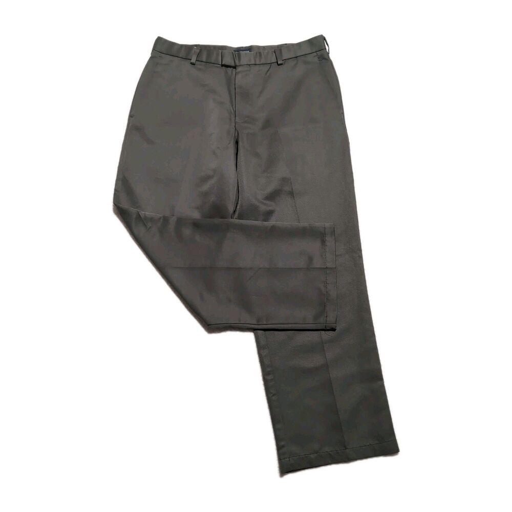 Dockers Premium Men’s 36x30 Green Flat Front Casual Straight Khaki Dress Pants - Picture 2 of 7